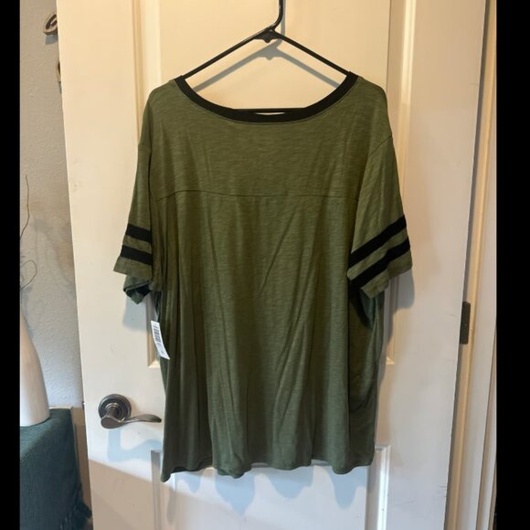 NWT Super Soft Slub Boat Neck‎ Elbow Sleeve Varsity Tee - Picture 9 of 11